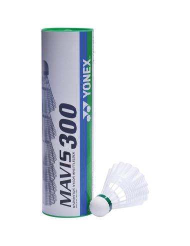 Volante de Nylon Yonex Mavis 300 - Blanco - Tapa Verde