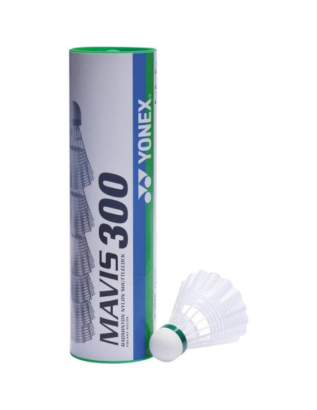 Volante de Nylon Yonex Mavis 300 - Blanco - Tapa Verde