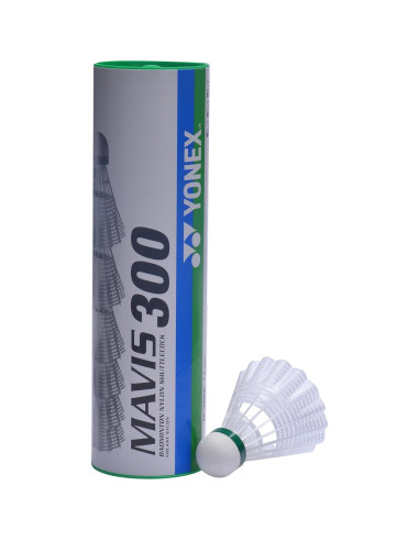 Volante de Nylon Yonex Mavis 300 - Blanco - Tapa Verde