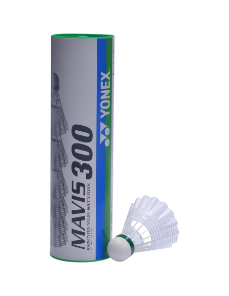 Volante de Nylon Yonex Mavis 300 - Blanco - Tapa Verde