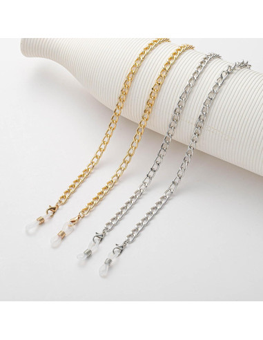 Cadena de Gafas Dorada y Plateada 75cm 2 Pcs