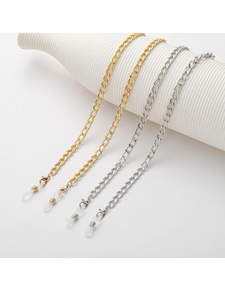 Cadena de Gafas Dorada y Plateada 75cm 2 Pcs