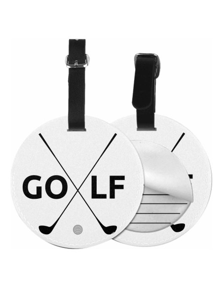 Etiqueta de Equipaje Redonda TKS MITLAN de Cuero PU Golf