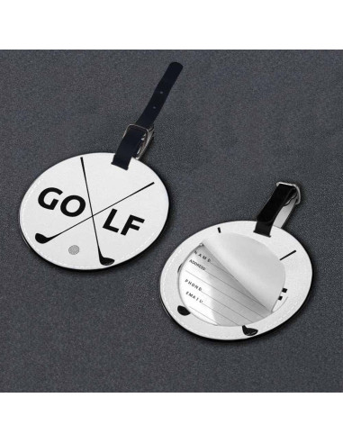 Etiqueta de Equipaje Redonda TKS MITLAN de Cuero PU Golf
