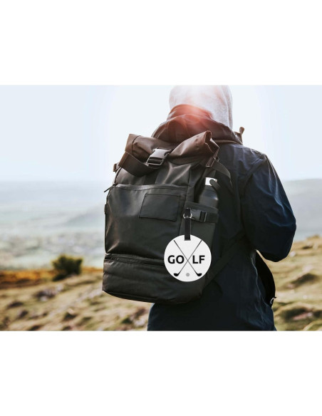 Etiqueta de Equipaje Redonda TKS MITLAN de Cuero PU Golf