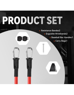 Bandas de Resistencia Hikeen 50 LBS para Entrenamiento de Béisbol 2