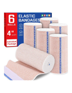 Venda Elástica AZEN Premium 6 Pack 10 cm para Compresión