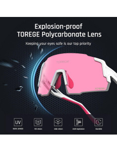 Gafas de Sol Deportivas TOREGE TR65 Polarizadas 3 Lentes 2