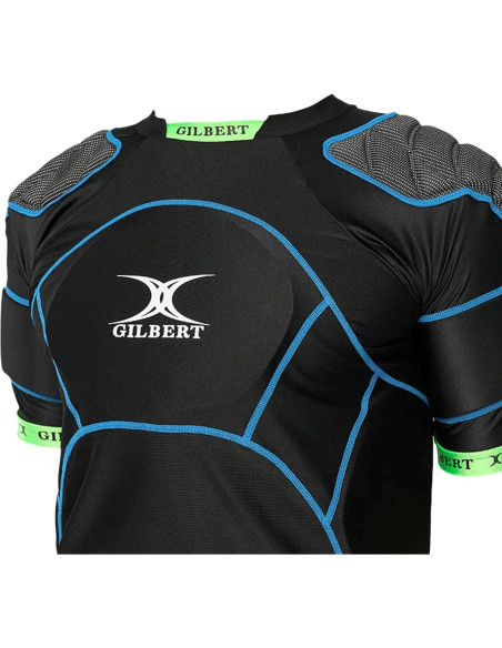 Armadura Corporal XP-500 Gilbert para Rugby - Grande, Negra