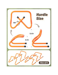 Vallas de Agilidad GHB 10 Pack Ajustables para Entrenamiento 2
