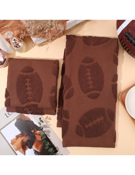 Conjunto de 2 Toallas de Mano de Fútbol DERTE Algodón 35.5x73.7cm