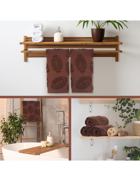 Conjunto de 2 Toallas de Mano de Fútbol DERTE Algodón 35.5x73.7cm