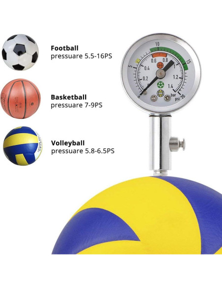 Manómetro de presión de aire Bigshadow para pelotas deportivas