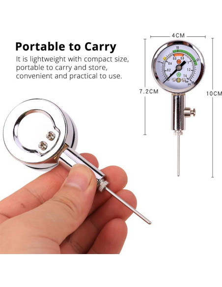 Manómetro de presión de aire Bigshadow para pelotas deportivas