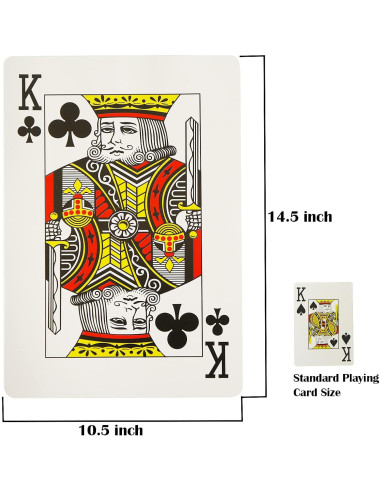 Baraja Jumbo de Cartas Yuanhe 52 Piezas 26.67x36.83 cm