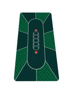 Tapete de Póker Nuveti 120x60 cm Antideslizante Verde