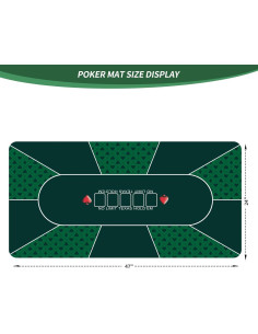 Tapete de Póker Nuveti 120x60 cm Antideslizante Verde 2
