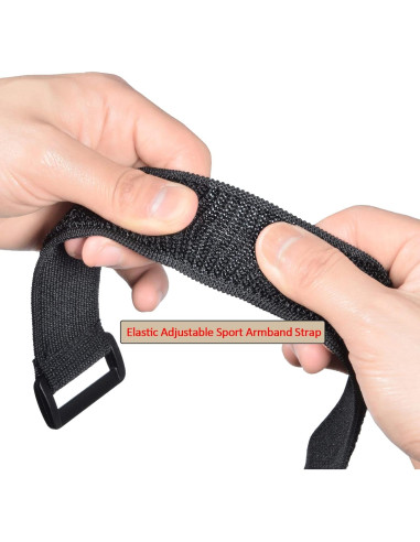 Correa Ajustable HYS de Nylon y Silicona para Teléfono - Negro