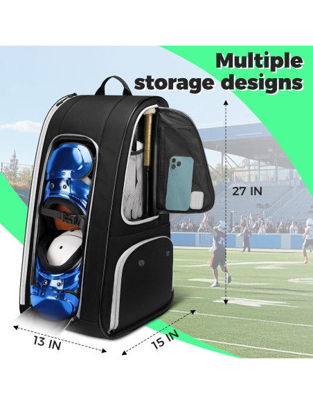 Mochila de Fútbol YOREPEK con Compartimento para Zapatos