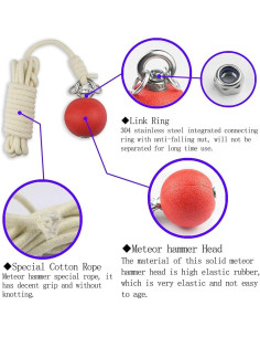 Martillo Meteorito de Goma PHYSKOW para Artes Marciales 250g 2