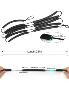 Barra elástica de salto alto TOYMIS 2.5m para entrenamiento 2