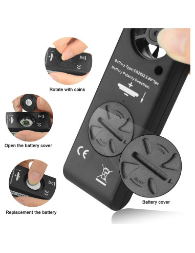 Anemómetro Digital AOPUTTRIVER AP-816B Mini Precisión