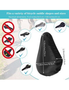 Cubiertas de Asiento de Bicicleta Yolev 2 Pcs Impermeables 2