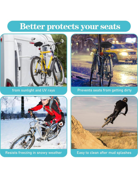 Cubiertas de Asiento de Bicicleta Yolev 2 Pcs Impermeables