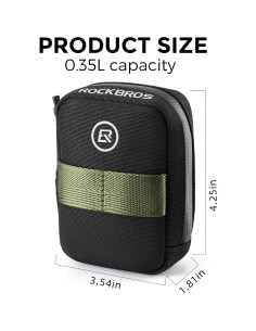 Bolsa de Sillín ROCKBROS Negra 0.35L para Bicicletas 2