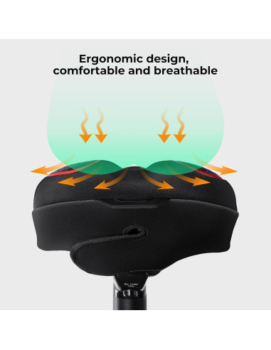 Cojín de Asiento de Bicicleta YOUNGDO Gel Impermeable Rojo