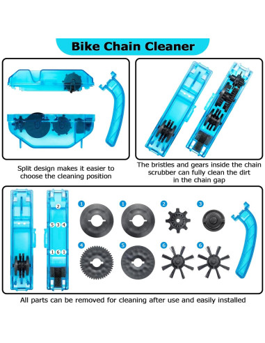 Kit de Limpieza de Bicicleta Focopot con Lubricante y Desengrasante