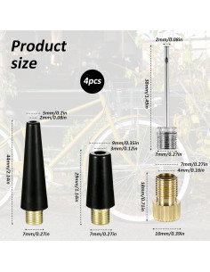 Juego de Adaptadores de Bomba de Aire Psyqtsuary 4 Piezas 2