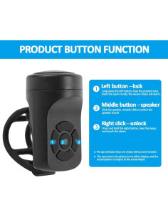 Timbre Eléctrico para Bicicleta Bricohepmismo 140DB Impermeable 2