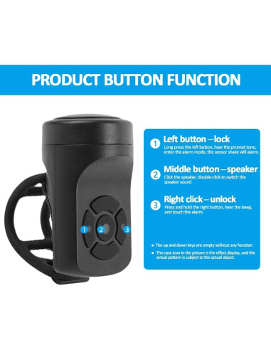 Timbre Eléctrico para Bicicleta Bricohepmismo 140DB Impermeable