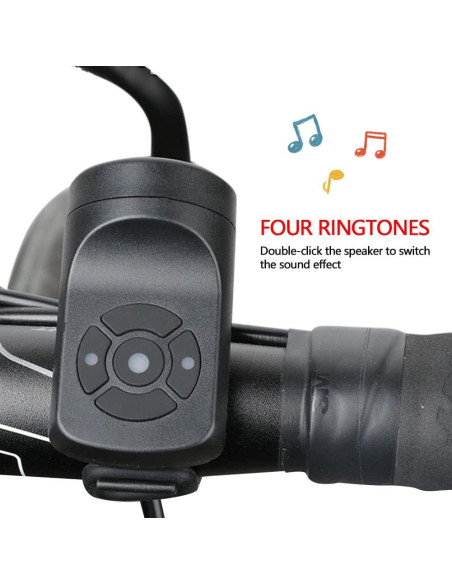 Timbre Eléctrico para Bicicleta Bricohepmismo 140DB Impermeable