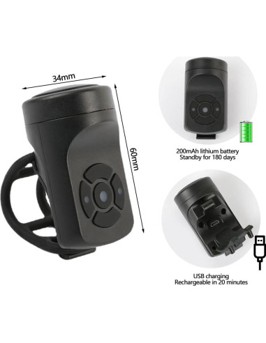 Timbre Eléctrico para Bicicleta Bricohepmismo 140DB Impermeable