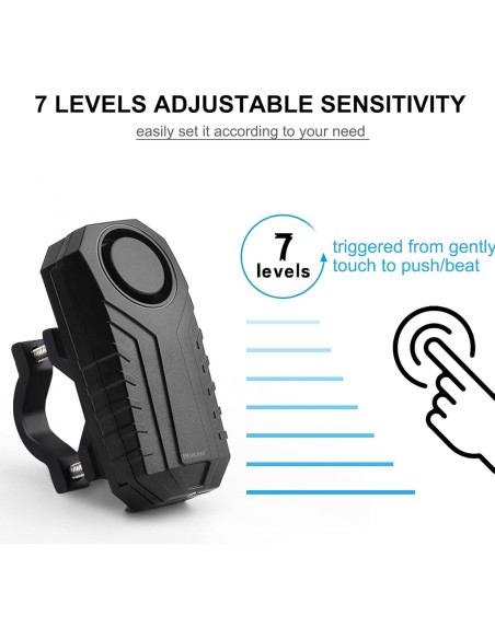 Alarma Antirrobo WSDCAM para Bicicleta 113dB Impermeable