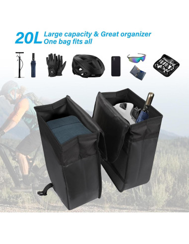 Alforjas Impermeables MOSISO 20L para Bicicleta - 2 Paquetes