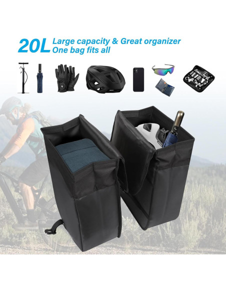 Alforjas Impermeables MOSISO 20L para Bicicleta - 2 Paquetes