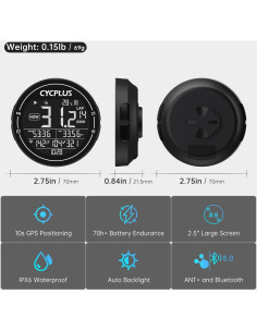 Computadora de Bicicleta CYCPLUS M2 GPS Inalámbrica 2.5" 2