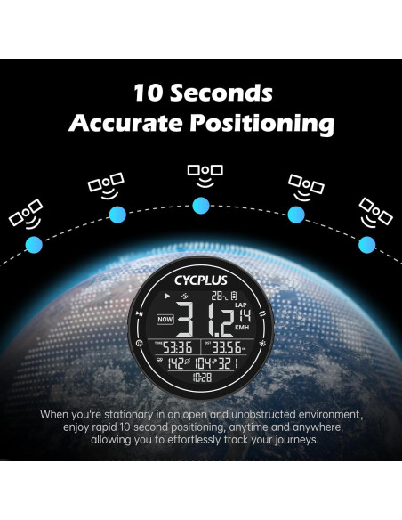 Computadora de Bicicleta CYCPLUS M2 GPS Inalámbrica 2.5"