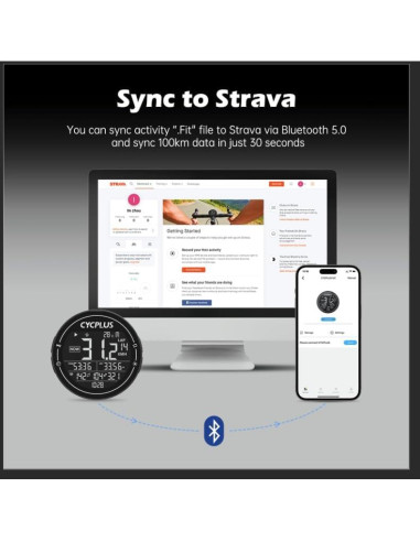 Computadora de Bicicleta CYCPLUS M2 GPS Inalámbrica 2.5"