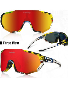 Gafas de Ciclismo Queshark con 3 Lentes Polarizadas 2