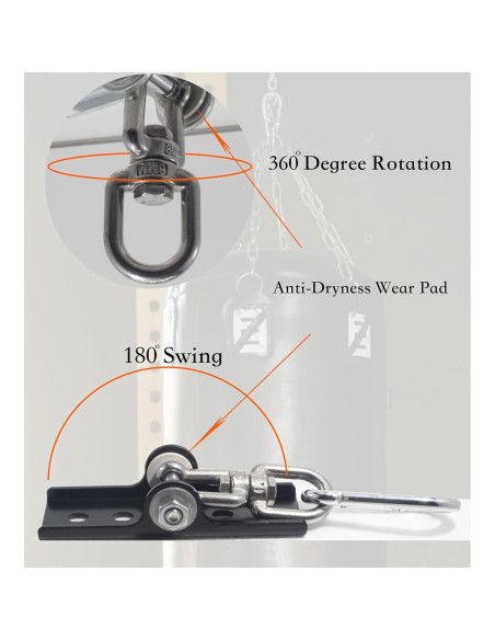 Soporte Giratorio 360 JXZJ para Saco de Boxeo y Hamacas