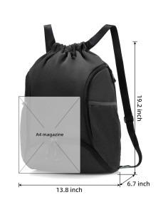 Bolsa de Gimnasio Valleycomfy 26L con Cordón y Compartimentos 2