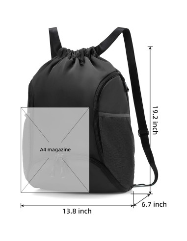 Bolsa de Gimnasio Valleycomfy 26L con Cordón y Compartimentos