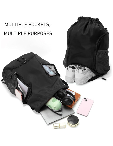 Bolsa de Gimnasio Valleycomfy 26L con Cordón y Compartimentos