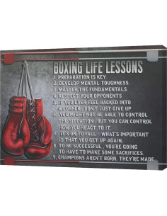 Arte de Pared Boxeo Motivacional Enmarcado 40.64x30.48cm 2