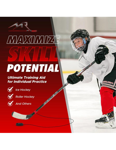 Entrenador de Hockey Mr. Assist - Herramienta Portátil para Entrenamiento Fuera del Hielo