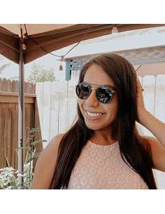 Gafas de sol polarizadas redondas metal vintage unisex 2